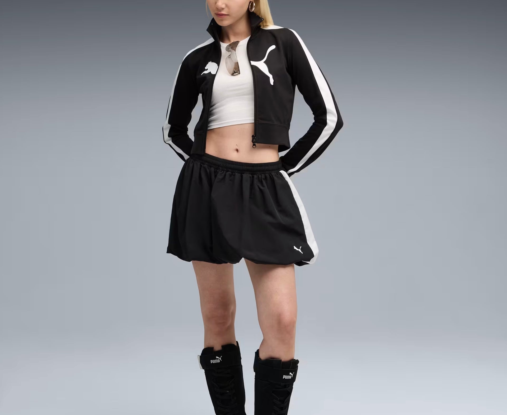 PUMA - FUTURE.PUMA.ARCHIVE T7 Slim Cropped Track Jacket Women Black