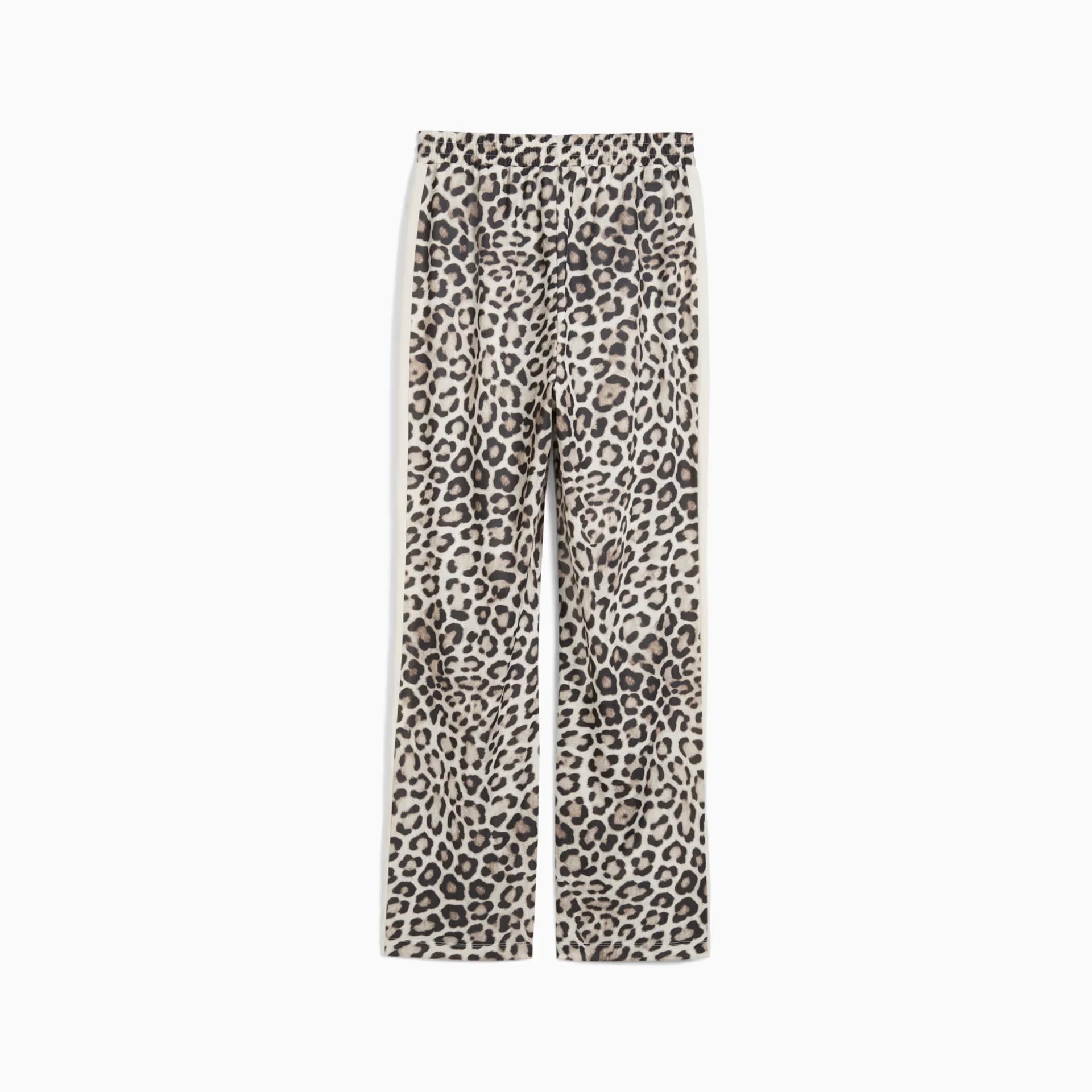 PUMA - T7 LEO LUXE All-Over Print Straight Pants Women Alpine Snow-Ice Coffee