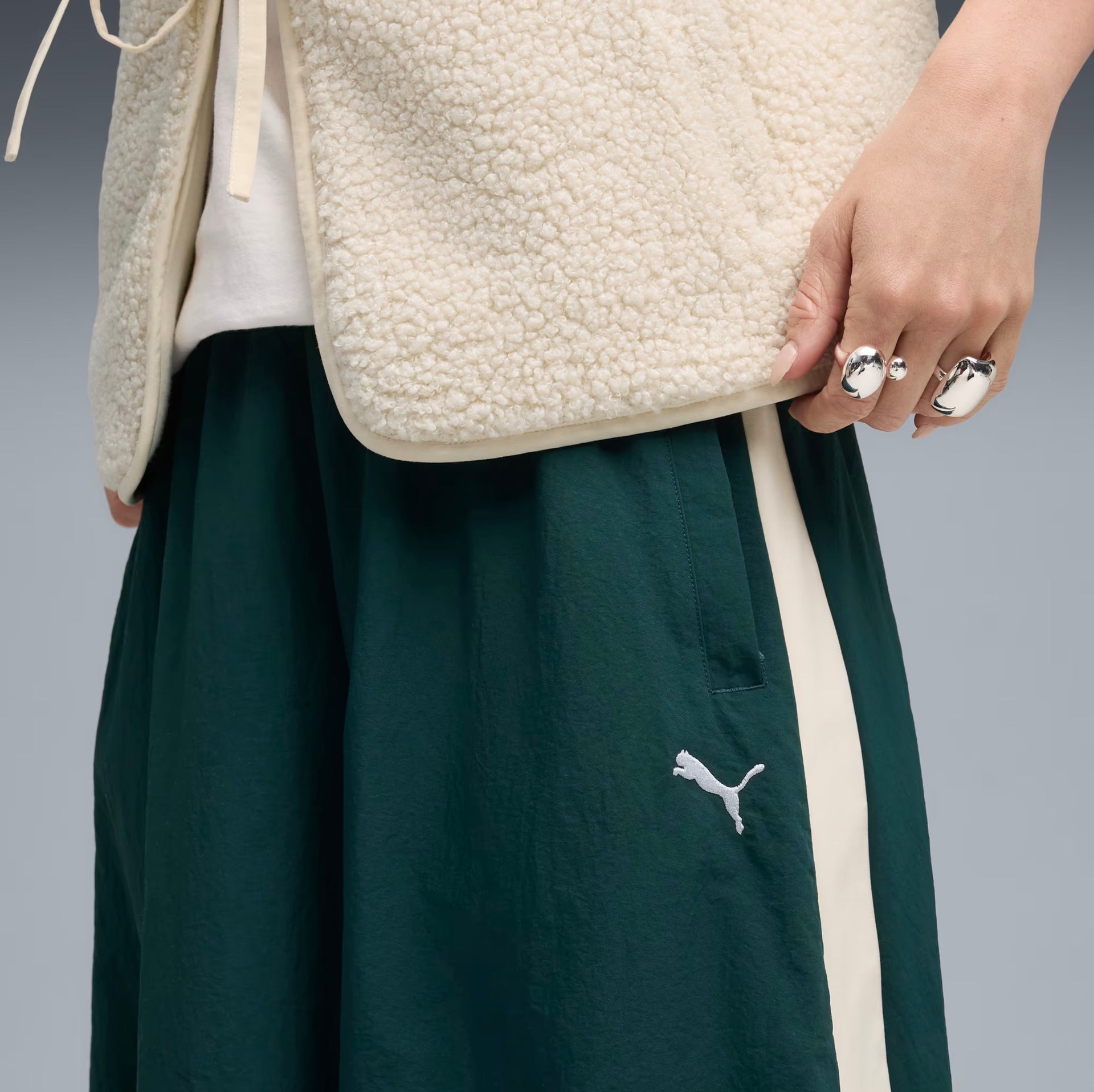 PUMA - T7 Woven Midi Skirt Women Green