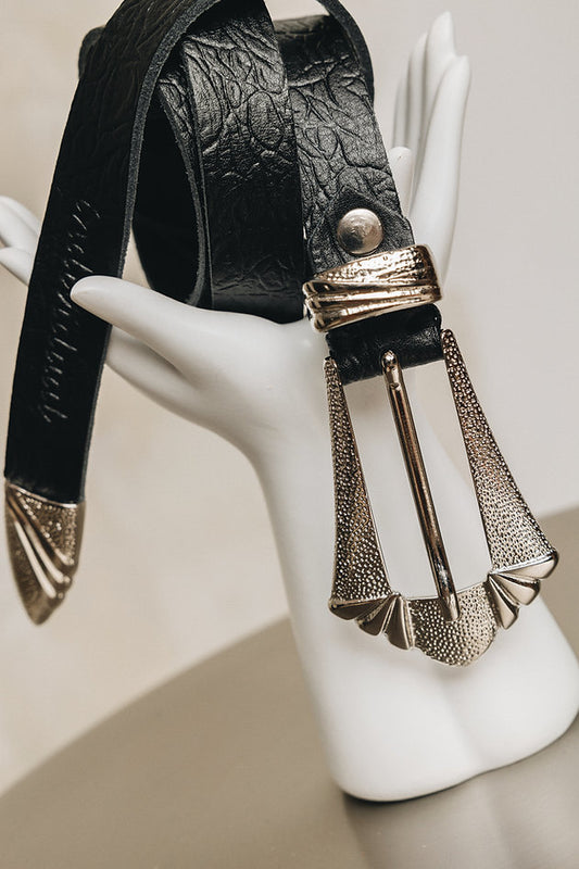 Individual Art Leather - "Sweet One" belt Black Nickel