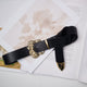 Individual Art Leather - "She is the one" belt Black Nickel