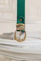 Individual Art Leather - "Deep River woman" belt Forest Gold