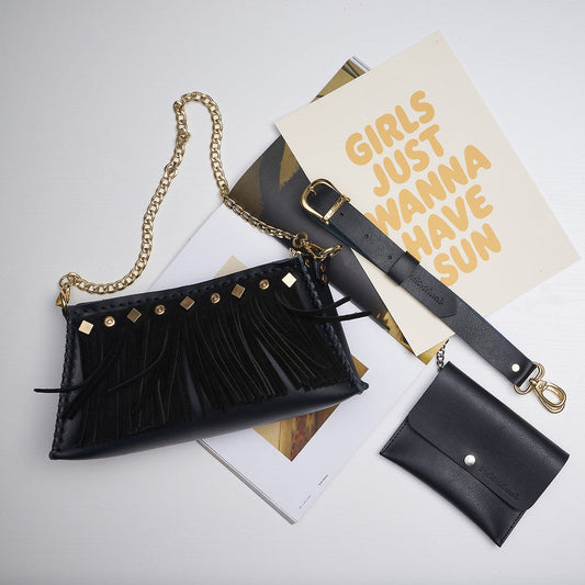 Individual Art Leather - "Dance away" Black Gold