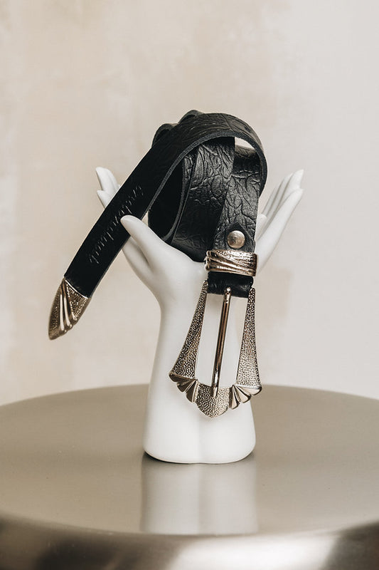 Individual Art Leather - "Sweet One" belt Black Nickel
