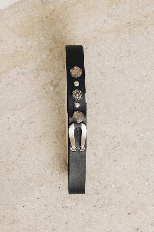 Individual Art Leather - "Night calls" belt Black Nickel