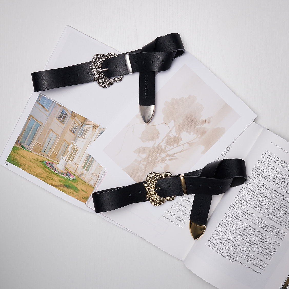 Individual Art Leather - "She is the one" belt Black Nickel