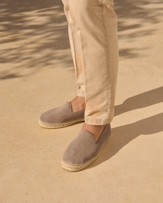 MANEBI - Suede Espadrilles Hamptons Coco Brown
