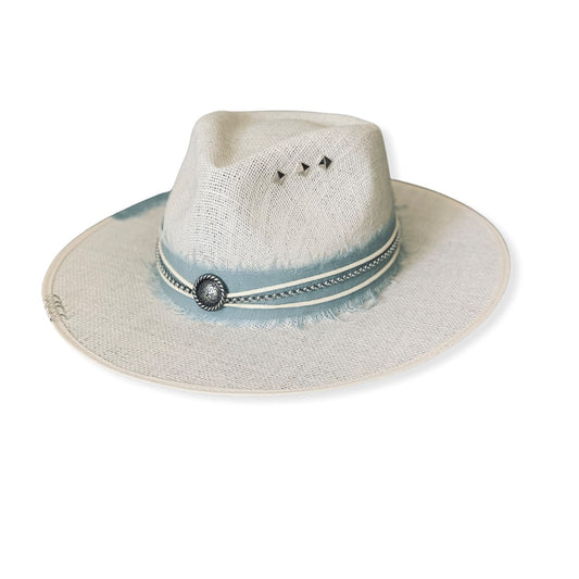 White Linen w/ Baby Blue Ribbon