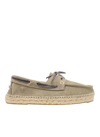 MANEBI - Hamptons Suede Boat Shoes Forest