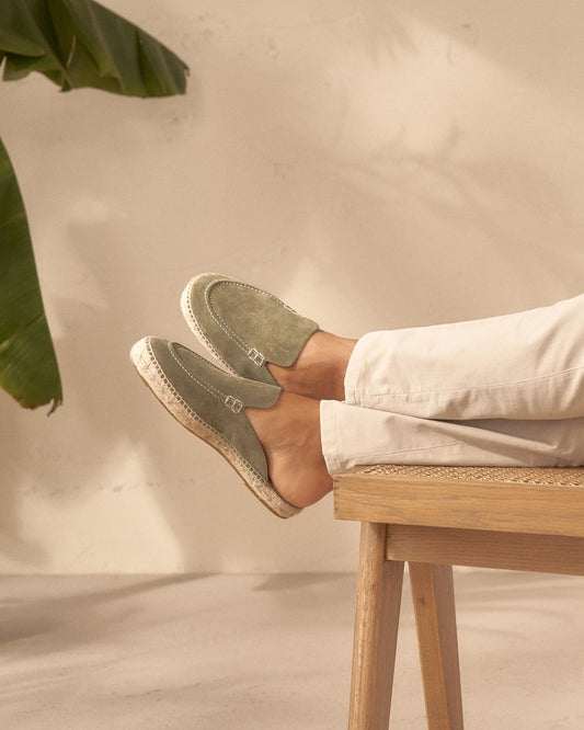 MANEBI - Suede Traveler Loafers Mules Hamptons Forest