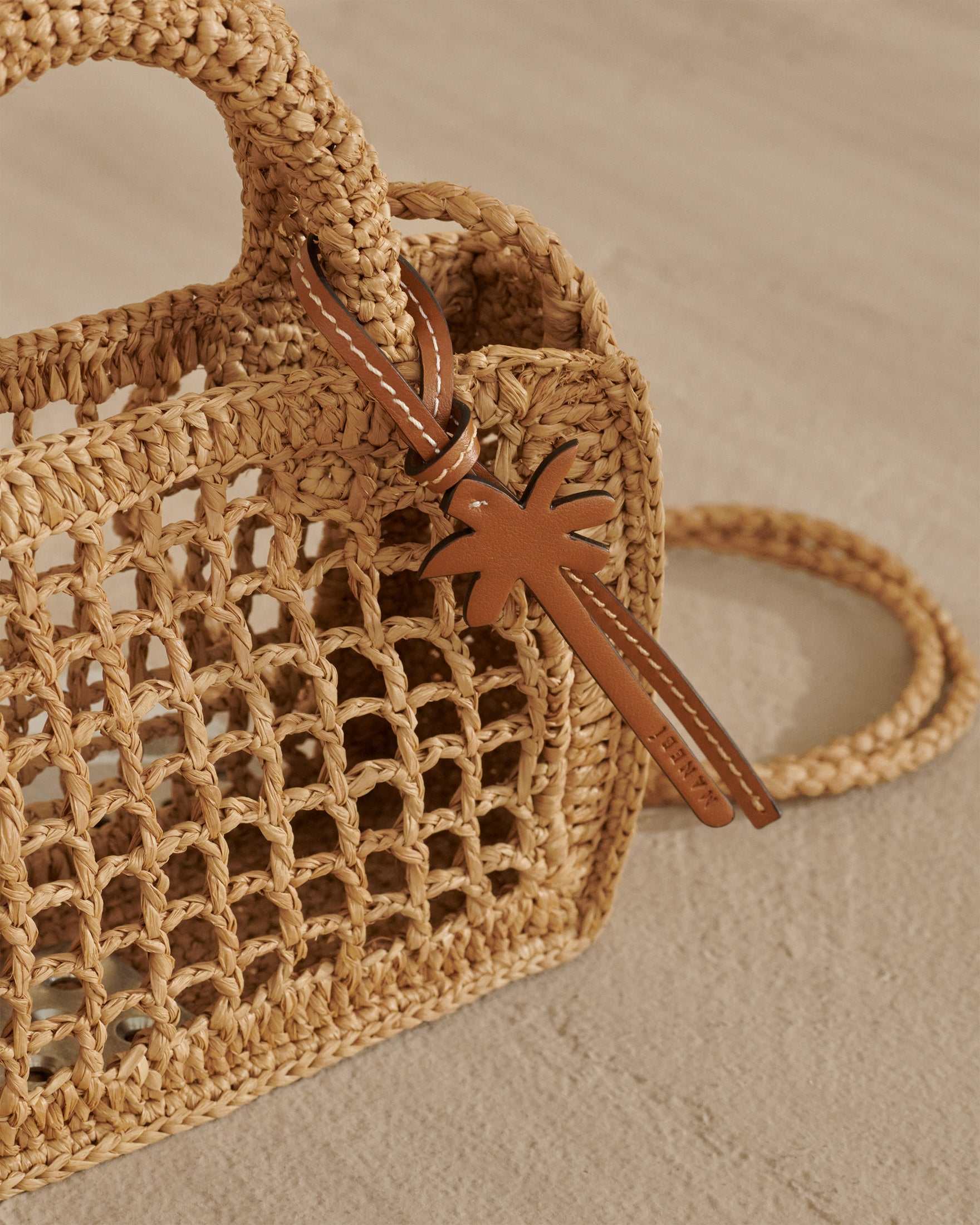 MANEBI - Handcrafted Raffia Sunset Bag Mini Net