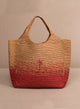 MANEBI - Raffia Maxi Tote Rust Degrade