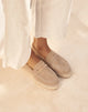 MANEBI - Suede Loafers Espadrilles Vintage Taupe