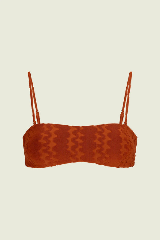 OAS - Terracotta Scribble Baia Bikini Top
