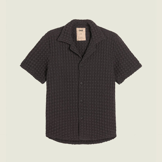 OAS - Nearly Black Cuba Waffle Shirt