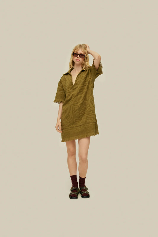 OAS - Olive Aya Terry Dress