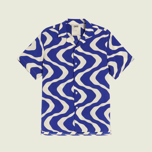 OAS - Blue Rippling Viscose Shirt