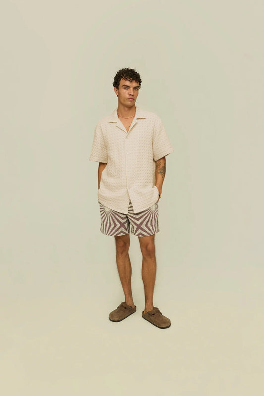OAS - Ecru Cuba Waffle Shirt