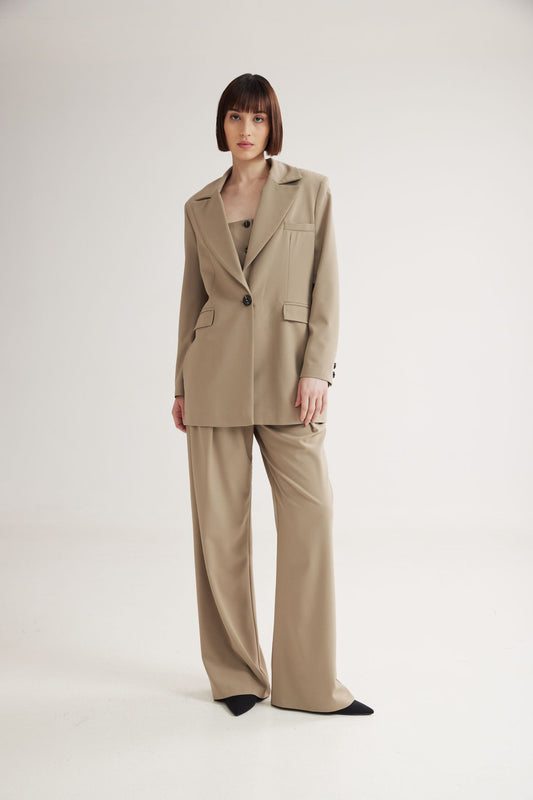 4TAILORS - Ember Oversized Blazer Beige