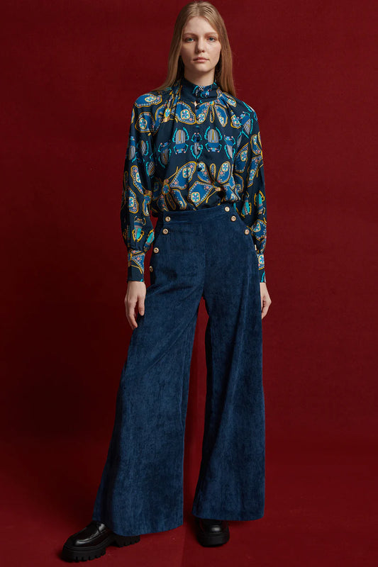 PAOLITA - Petrol Nautical Trousers