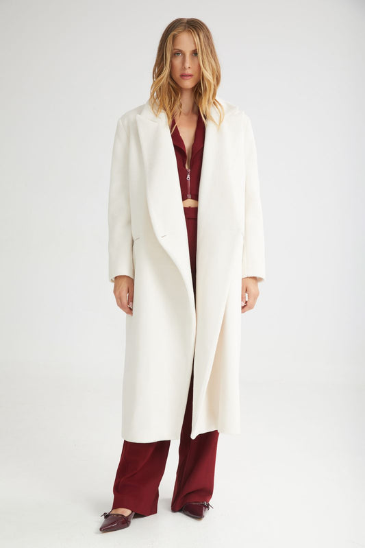 4TAILORS - Snowflake Overcoat White