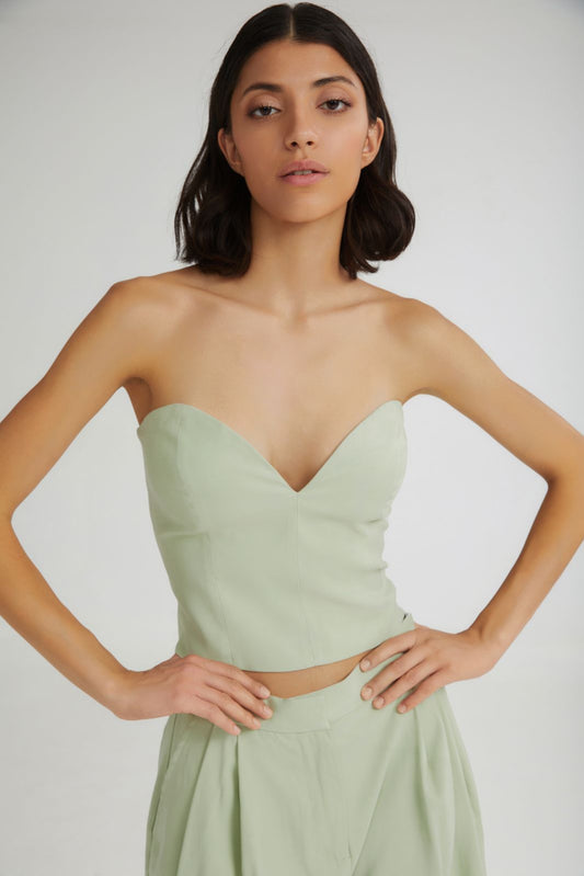 4TAILORS - The Melted IceCream Strapless Top Mint
