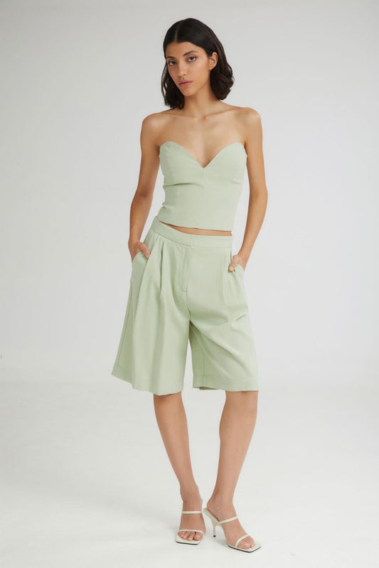 4TAILORS - The Melted IceCream Strapless Top Mint