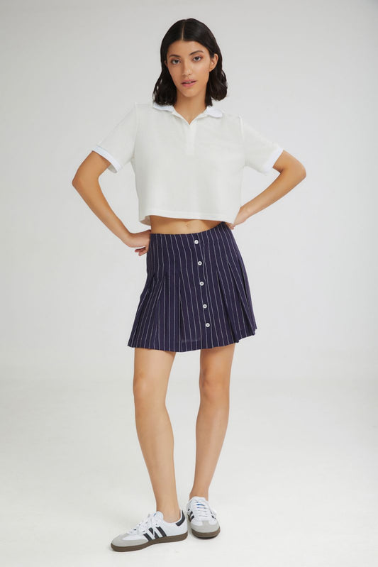 4TAILORS - The Popsicle Polo Top White