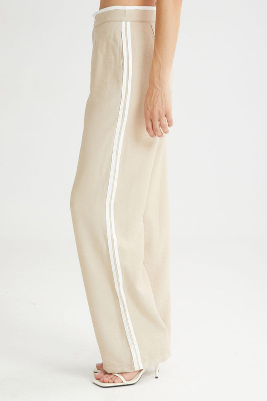 4TAILORS - The Sundae Wide Pants Beige