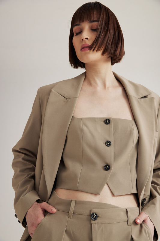 4TAILORS - Ember Top Beige