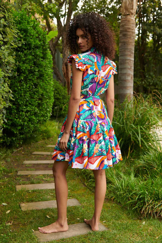 PAOLITA - Tropicana Short Ruffle Dress