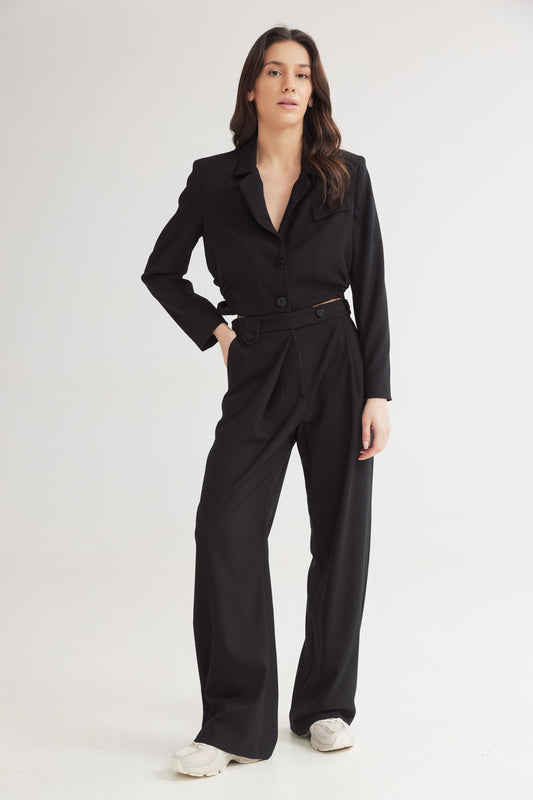 4TAILORS - Blake Flare Pants Black
