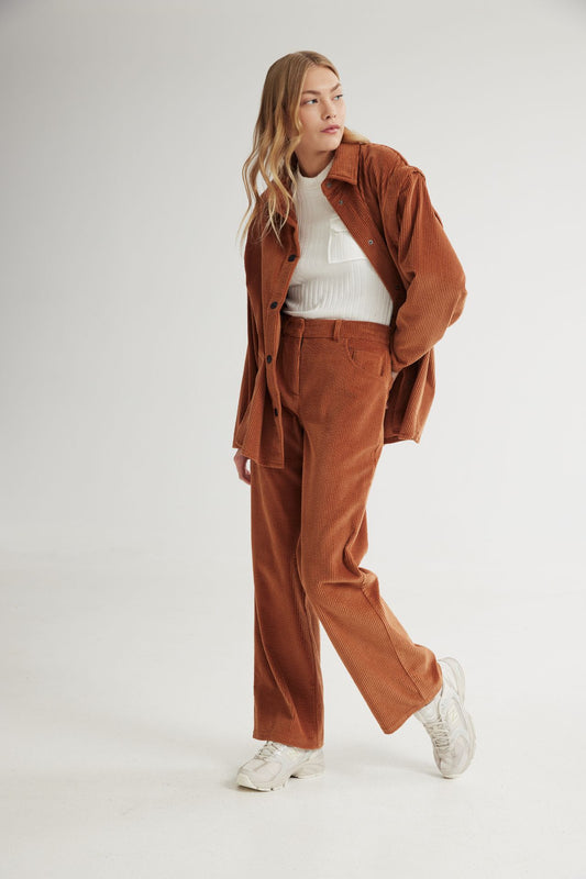 4TAILORS - Rural Corduroy Pants Brown