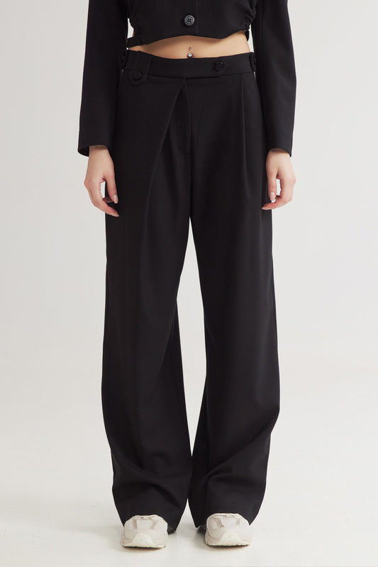 4TAILORS - Blake Flare Pants Black