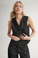 4TAILORS - Heather Black Denim Vest
