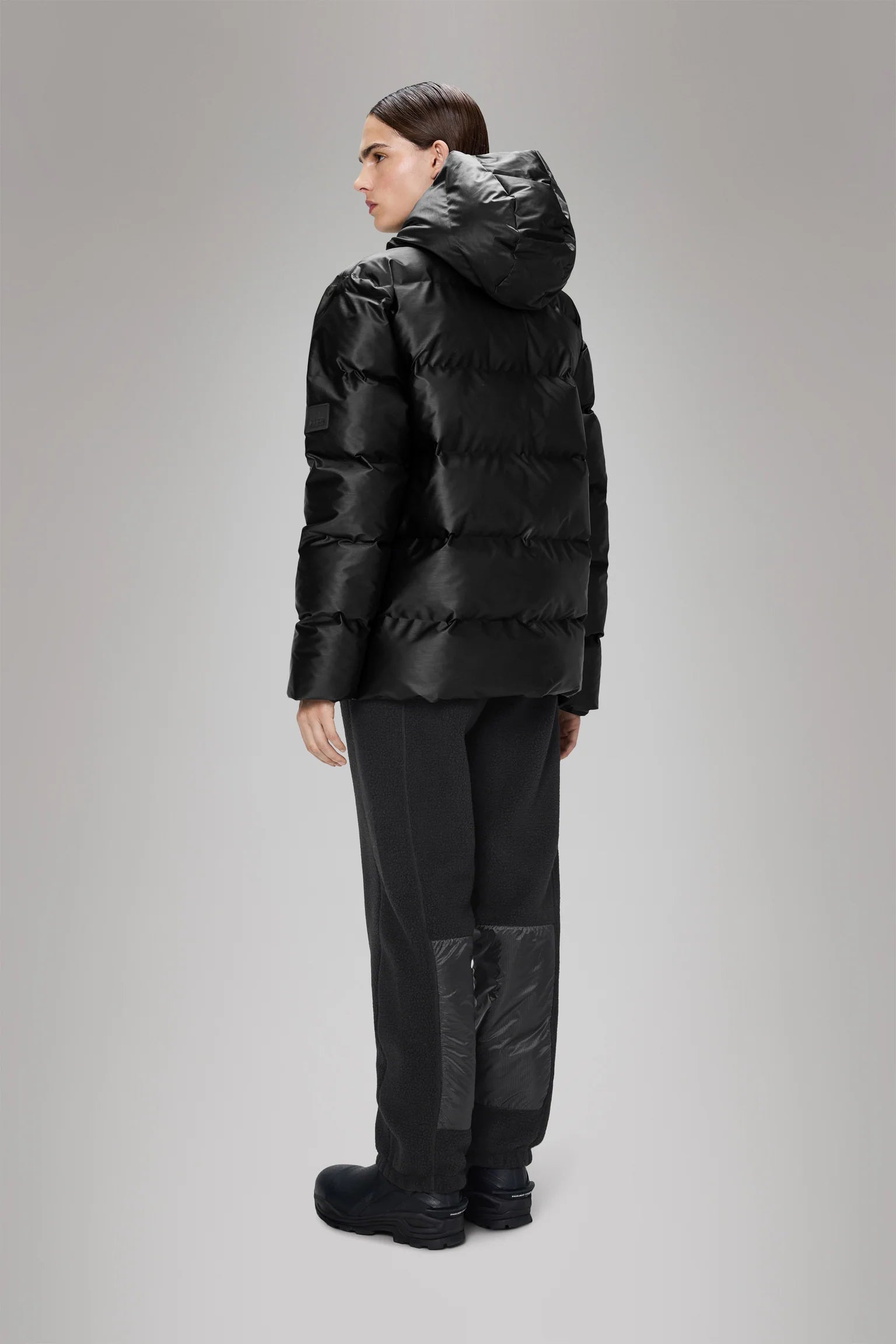 RAINS - Alta Puffer Jacket Unisex Black Grain