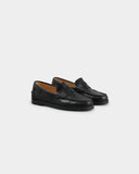 MANEBI - Women Leather Penny Loafers Black