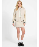 GUESS - Danielle College Bomber Jacket Beige