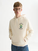 SCOTCH & SODA - Front And Back Artwork Regular-Fit Hoodie Eggnog