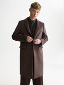 SCOTCH & SODA - Checked Tailored Coat Brown