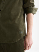 SCOTCH & SODA - Corduroy Cotton Shirt Forest Night
