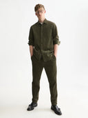 SCOTCH & SODA - Corduroy Cotton Shirt Forest Night