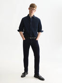 SCOTCH & SODA - Corduroy Cotton Shirt Navy Blue
