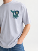 SCOTCH & SODA - Front And Back Artwork Loose Fit T-Shirt Blue