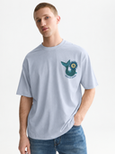 SCOTCH & SODA - Front And Back Artwork Loose Fit T-Shirt Blue