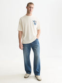 SCOTCH & SODA - Front And Back Artwork Loose Fit T-Shirt Eggnog