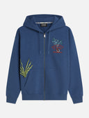 SCOTCH & SODA - Front And Back Artwork Regular-Fit Zip Hoodie Blue