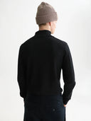 SCOTCH & SODA - Embroidered Logo Turtleneck Knit Pullover Black
