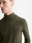 SCOTCH & SODA - Embroidered Logo Turtleneck Knit Pullover Forest