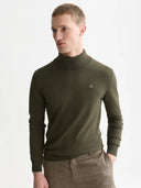 SCOTCH & SODA - Embroidered Logo Turtleneck Knit Pullover Forest